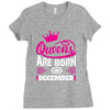Queens Are Born in December Ladies Fitted T-Shirt