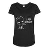 i am groot' guardians of the galaxy movie funny baby groot Maternity Scoop Neck T-shirt