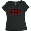 papa christmas bear Women's Triblend Scoop T-shirt
