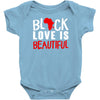 black love is beautiful Baby Bodysuit