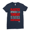 injustice anywhere is a threat Ladies Fitted T-Shirt