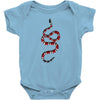 snake red black Baby Bodysuit