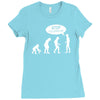 banksy funny human evolution indie Ladies Fitted T-Shirt