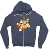 playful foxes Zipper Hoodie