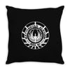 battlestar galactica distressed badge Throw Pillow