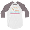 neon sign california republic flag bear 3/4 Sleeve Shirt