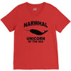 narwhal whale V-Neck Tee