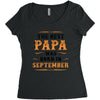 The Best Papa Was Born In September Women's Triblend Scoop T-shirt