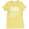 Papa Noun Definition Ladies Fitted T-Shirt