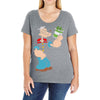 popeye spinach retro mens funny Ladies Curvy T-Shirt