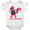 i only kiss boys Baby Onesie