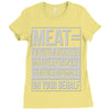 meat= paying another motherfucker Ladies Fitted T-Shirt