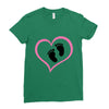 Baby Girl with Heart Any Name Customized Ladies Fitted T-Shirt