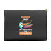 walk away i have anger issues and a serious dislike for stupid people Accessory Pouches