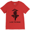 live to ride V-Neck Tee