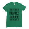 ugly merry christmas Ladies Fitted T-Shirt