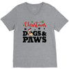 christmas dogs and paws V-Neck Tee
