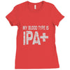 original blood type ipa positive craft beer Ladies Fitted T-Shirt