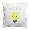 lit af kawaii light bulb Throw Pillow
