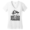 don't f penguins clothing Women's V-Neck T-Shirt