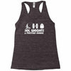 sex weights and protein shakes Racerback Tank