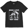 make love not war at at V-Neck Tee