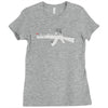 banksy style ak47 art   funny Ladies Fitted T-Shirt