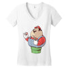fat Women's V-Neck T-Shirt