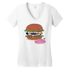 monster burger Women's V-Neck T-Shirt