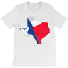 Eroded Texas Map With Flag T-Shirt