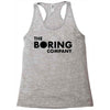 the boring company black logo Racerback Tank