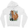 polygon fox graphic Zipper Hoodie
