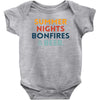 Summer Night Bonfires Beer Baby Bodysuit