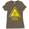 biohazard symbol laboratory hazard warning sign Ladies Fitted T-Shirt