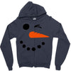 snowman face Zipper Hoodie