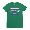 I Love Someone with Pancreatic Cancer to The Moon and Back to Infinity Ladies Fitted T-Shirt