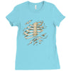 torn rib cage Ladies Fitted T-Shirt