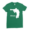 ishoot   camera photographer trained shooting funny gun photo gift tee Ladies Fitted T-Shirt