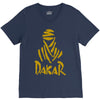 uomo dakar stampa oro moto deserto parigi africa sport V-Neck Tee