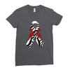 carcinoid cancer ribbon and rose Ladies Fitted T-Shirt