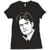 charlie sheen ,film Ladies Fitted T-Shirt