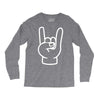 rock and roll throwing horns Long Sleeve Shirts