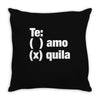 Te amo - Te quila Throw Pillow