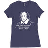 shakespeare beard quote much ado about nothing Ladies Fitted T-Shirt