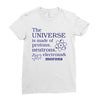 The Universe Is Made Of Protons Neutrons Elektrons And Morons Ladies Fitted T-Shirt