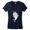 cute kawaii narwhals are cute Women's V-Neck T-Shirt