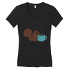 coffe squirrel Women's V-Neck T-Shirt