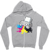 printer Zipper Hoodie