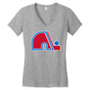 quebec nordiques Women's V-Neck T-Shirt