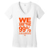 we are the 99% t shirt occupy wall street anti corporate greed black Women's V-Neck T-Shirt